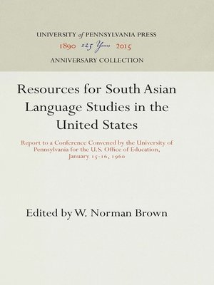 cover image of Resources for South Asian Language Studies in the United States